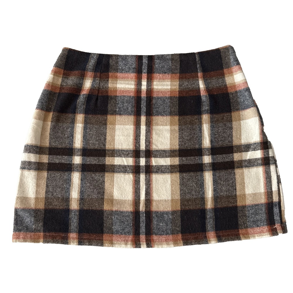 Y2K Schoolgirl Preppy Plaid Mini Skirt XL Dark‎ Academia Grunge Punk 90s Retro
